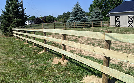 wooden farm fence